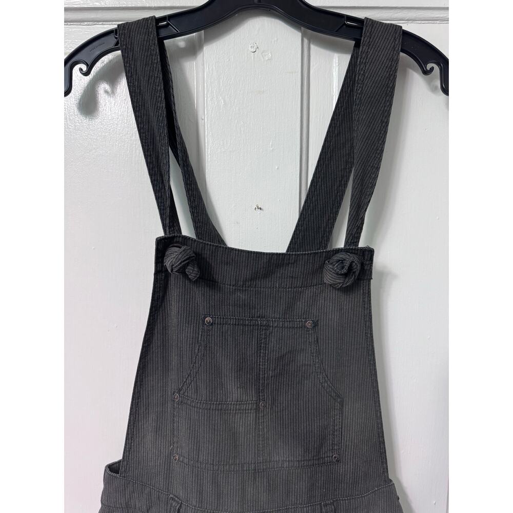 NWT Free People Charcoal Cotton Overall Shorts Size 6 - Picture 4 of 10
